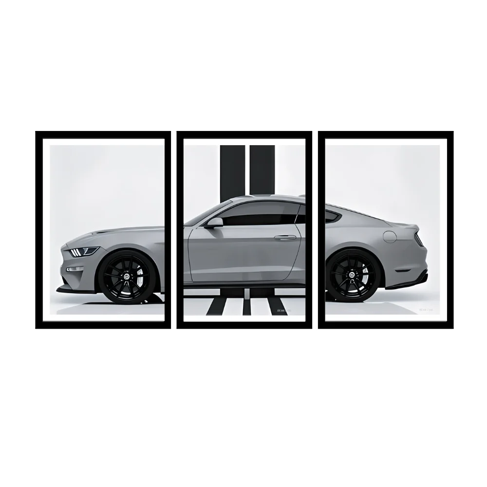 Djane Studio Luxury Cars Wall Frame Set | Premium Wall Art for Living Room, Bedroom, Office & Gaming Room | Pack of 3 | Size 15x10 Inch